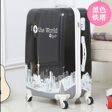 Letrend Tower style Student Rolling Luggage Spinner Women Trolley Suitcase Wheels 20 inch Carry On Travel Bag Hardside Trunk