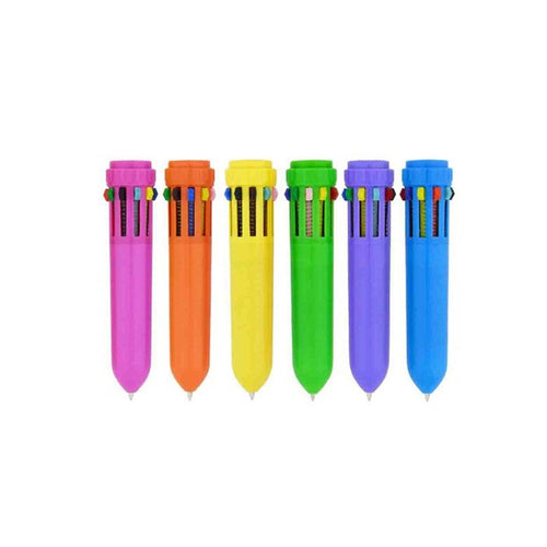 6 Pcs Colorful Plastic Retractable Mini Shuttle Pens for Kids